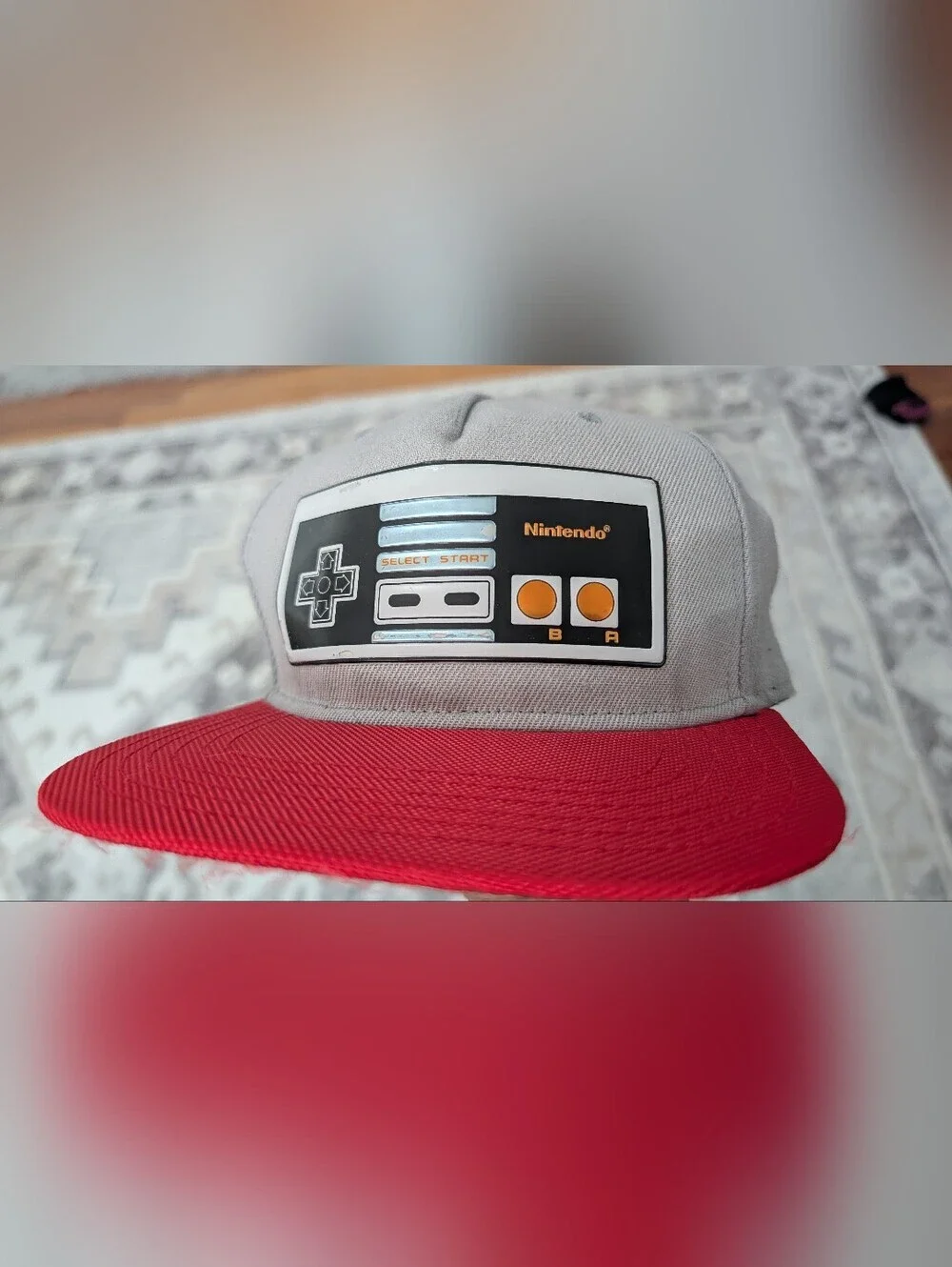 Nintendo Gray & Red Retro Controller Snapback Hat